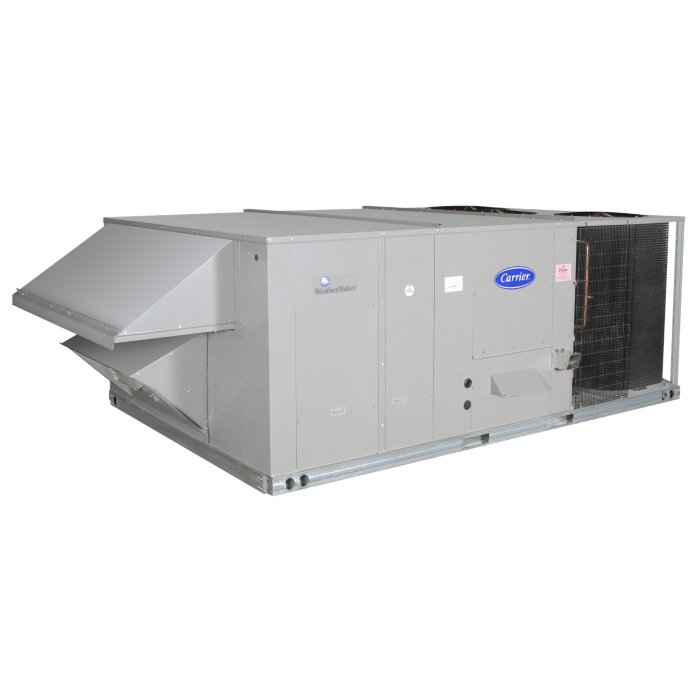 Carrier® WeatherMaker® - 20 Ton Packaged Rooftop Gas Heat & Electric Cool Unit Horz Air Flow Med Heat 2-Stage (460-3-60) product image