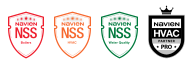 Navien NSS Boiler Specialist, NSS Combi, NSS Water Specialist, and HVAC PRO badges