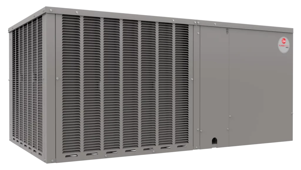 Rheem RHPBYC Endeavor Line Classic Plus Series Residential Packaged Dedicated Horizontal Heat Pump product image