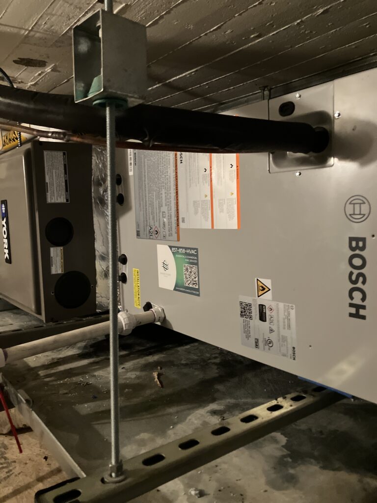 Bosch Heat Pump System with York Gas Furnace Installation in Boston, MA project photo