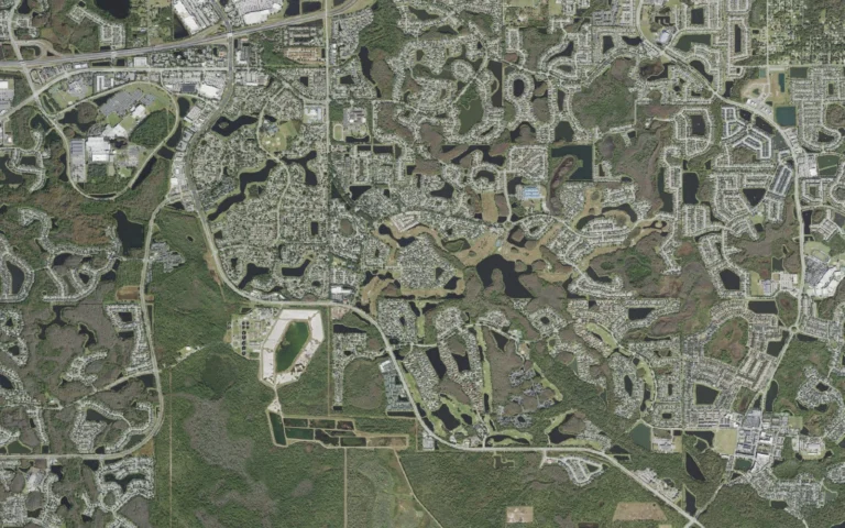 Aerial view centered on Alafaya, Florida