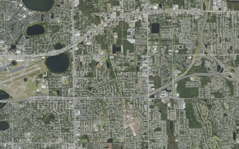 Aerial view centered on Azalea Park, Florida