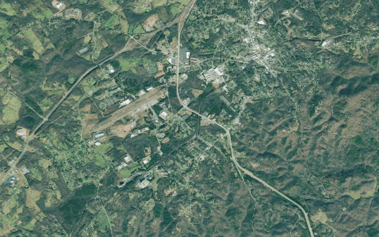 Aerial view centered on Baldwin, Georgia