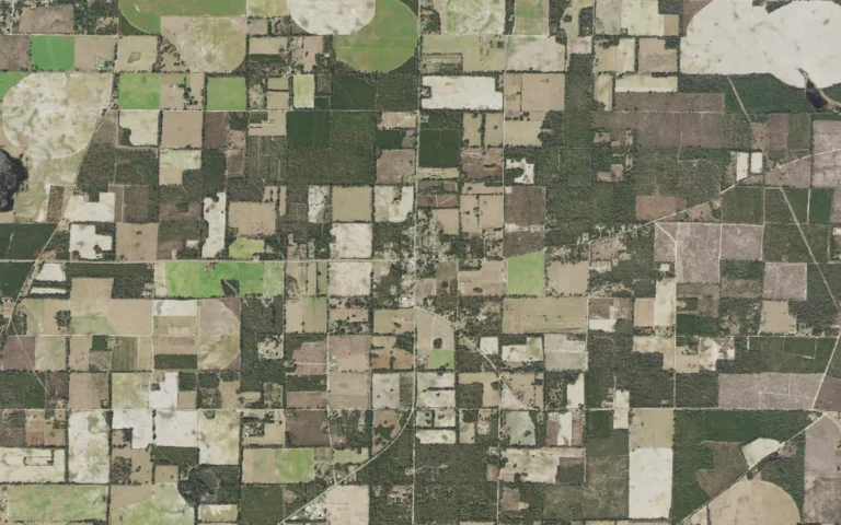 Aerial view centered on Bascom, Florida