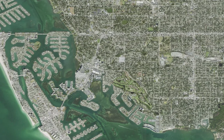 Aerial view centered on Bear Creek, Florida
