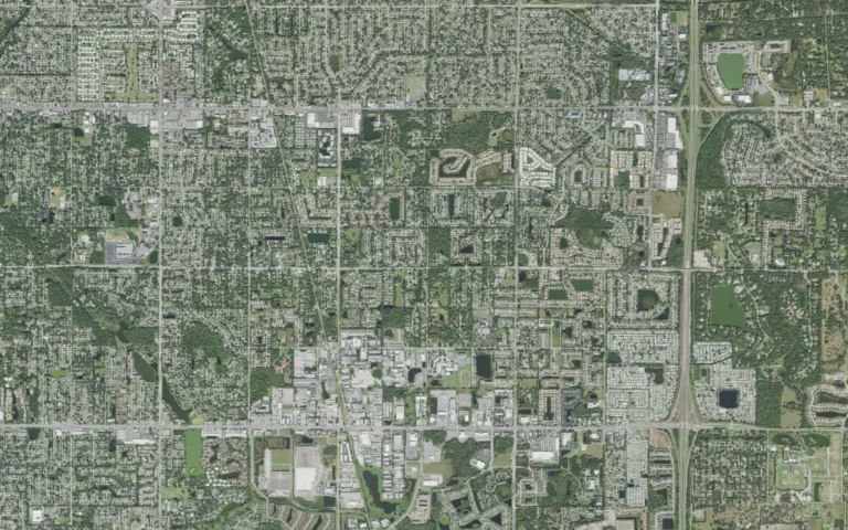 Aerial view centered on Bee Ridge, Florida
