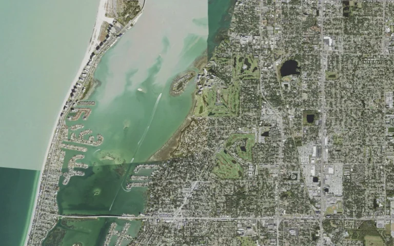 Aerial view centered on Belleair, Florida