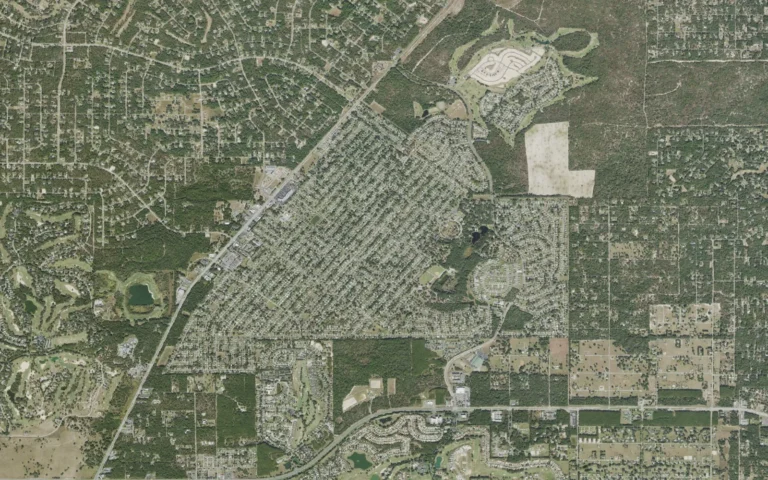 Aerial view centered on Beverly Hills, Florida