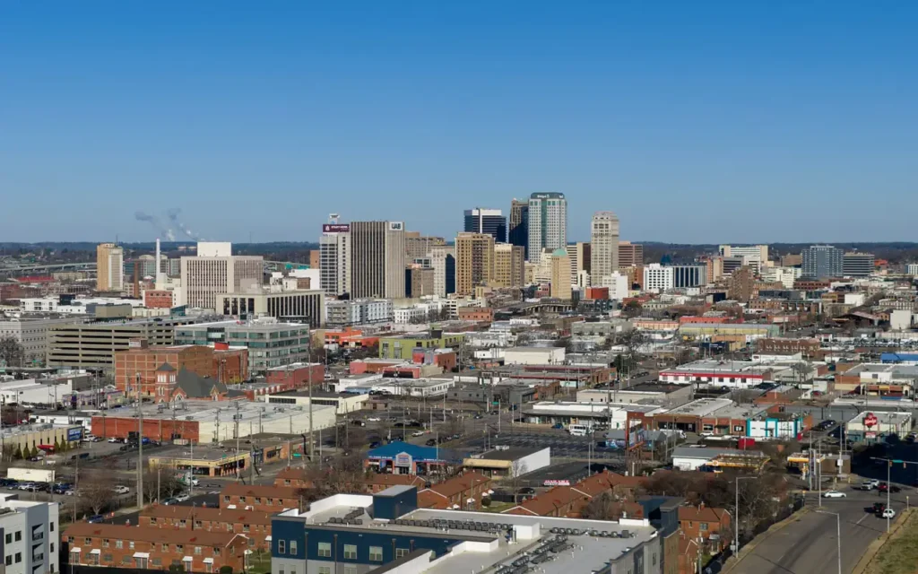 HVAC service area in Birmingham
