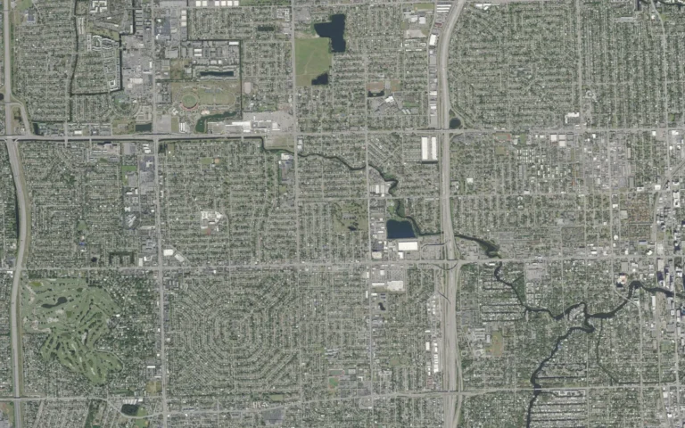 Aerial view centered on Boulevard Gardens, Florida