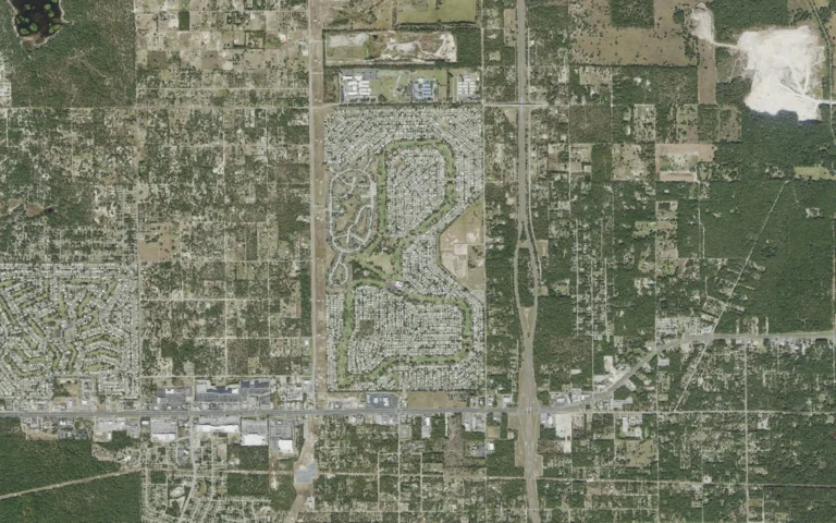 Aerial view centered on Brookridge, Florida