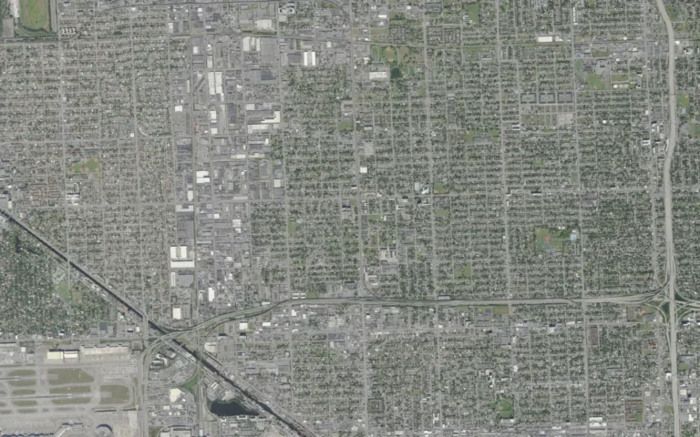 Aerial view centered on Brownsville, Florida