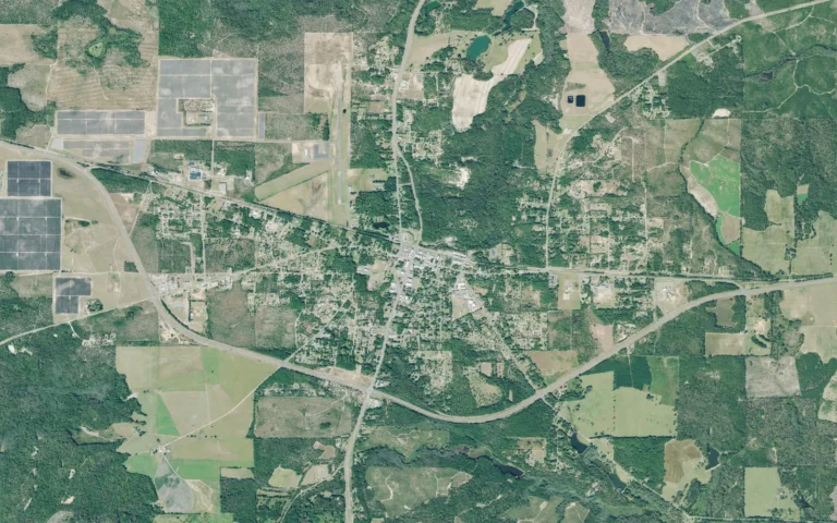 Aerial view centered on Butler, Georgia