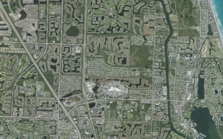 Aerial view centered on Cabana Colony, Florida