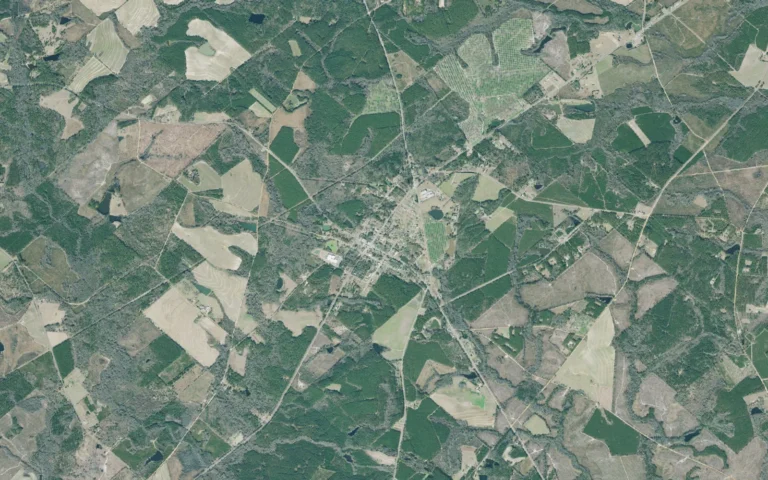 Aerial view centered on Cadwell, Georgia