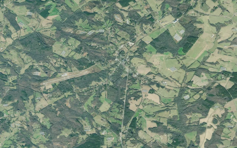 Aerial view centered on Canon, Georgia