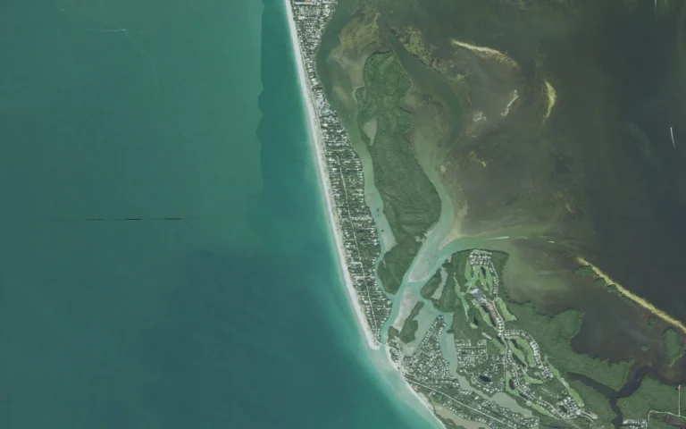 Aerial view centered on Captiva, Florida