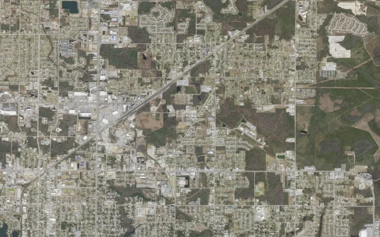 Aerial view centered on Cedar Grove, Florida