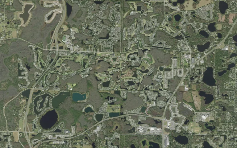 Aerial view centered on Cheval, Florida