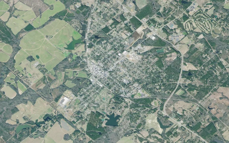 Aerial view centered on Cochran, Georgia
