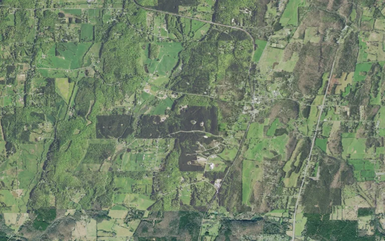 Aerial view centered on Cohutta, Georgia