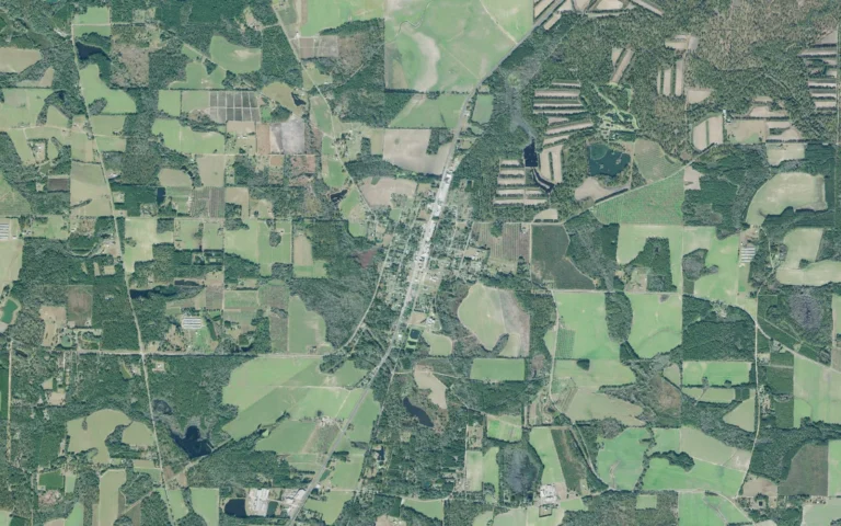 Aerial view centered on Coolidge, Georgia