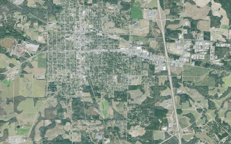Aerial view centered on Cordele, Georgia