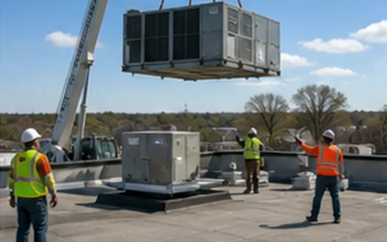 Crane-Assisted Rooftop Unit Replacement service