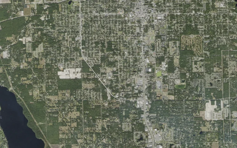 Aerial view centered on DeLand Southwest, Florida