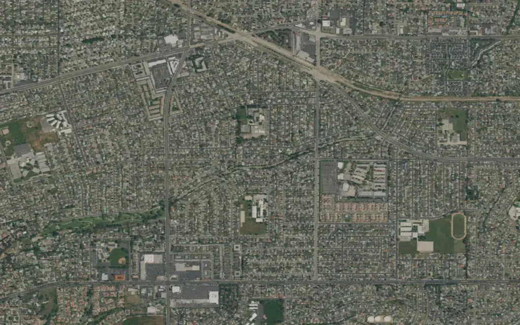 HVAC service area in East Whittier