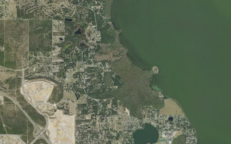Aerial view centered on Ferndale, Florida