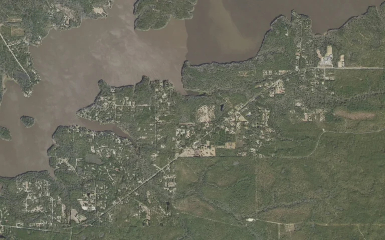 Aerial view centered on Fort Braden, Florida