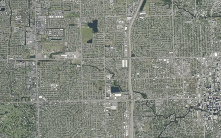 Aerial view centered on Franklin Park, Florida
