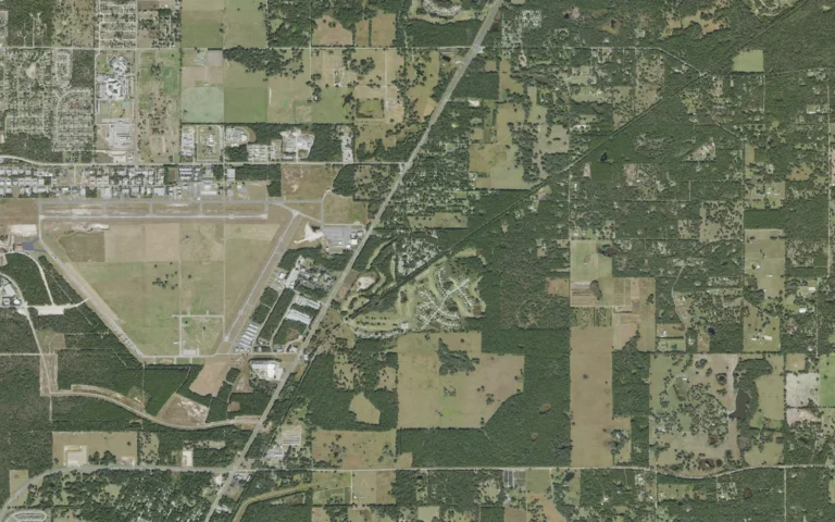 Aerial view centered on Garden Grove, Florida