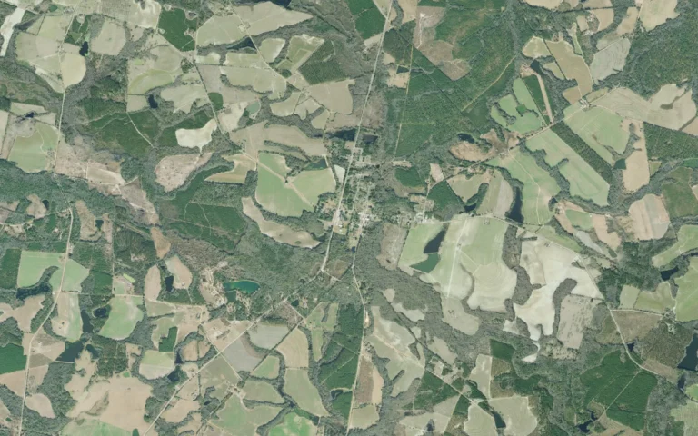Aerial view centered on Garfield, Georgia