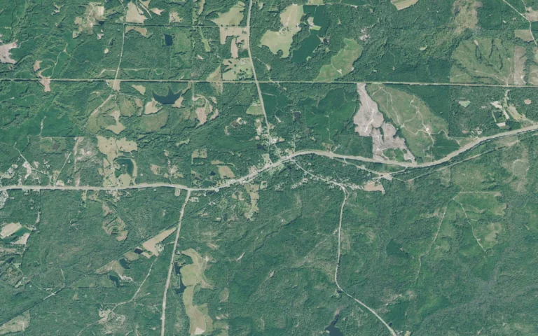Aerial view centered on Geneva, Georgia