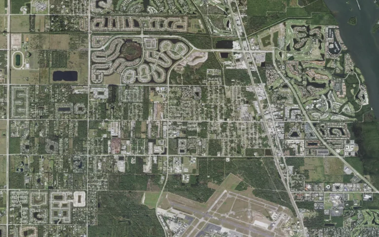 Aerial view centered on Gifford, Florida