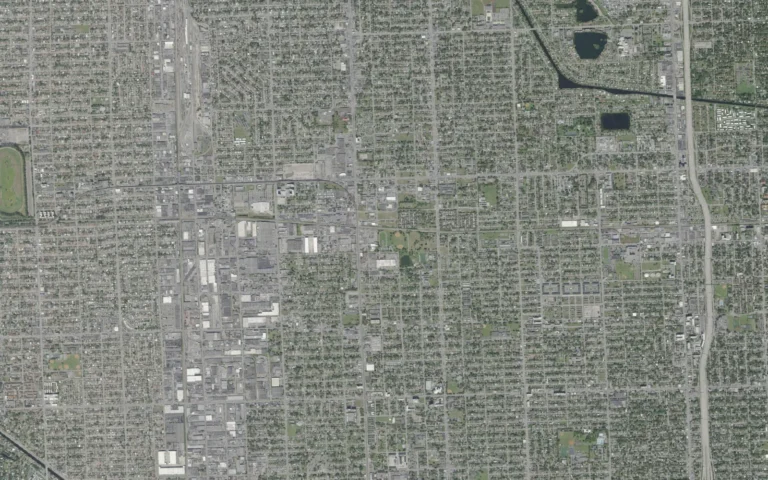 Aerial view centered on Gladeview, Florida