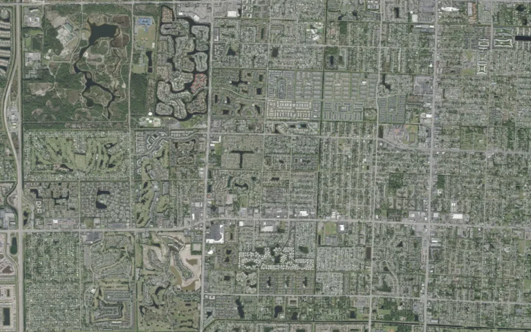 Aerial view centered on Greenacres, Florida