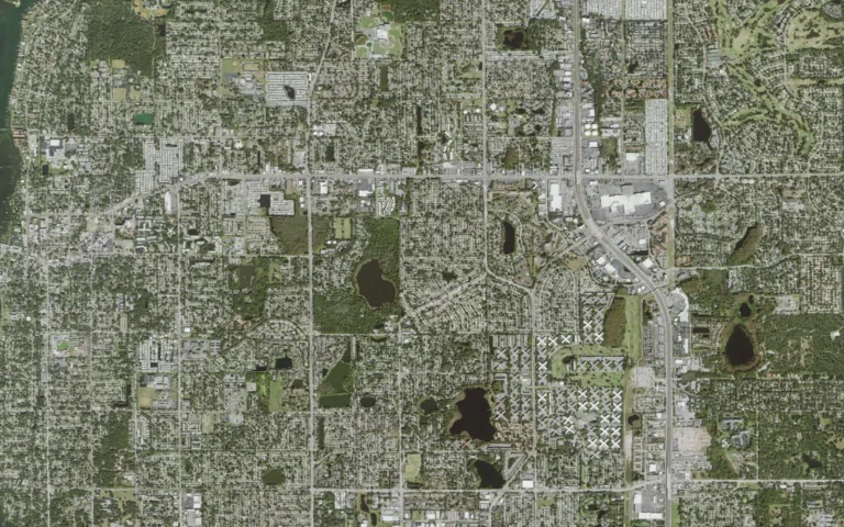 Aerial view centered on Greenbriar, Florida