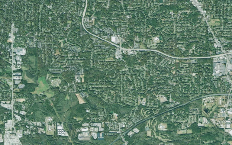 Aerial view centered on Gresham Park, Georgia