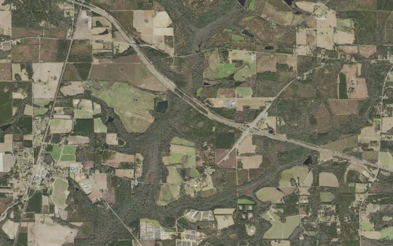 Aerial view centered on Gretna, Florida