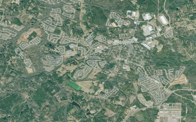 Aerial view centered on Grovetown, Georgia