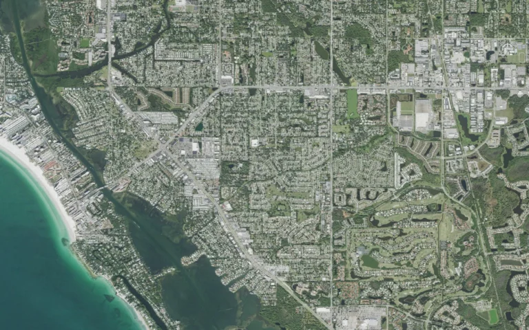 Aerial view centered on Gulf Gate, Florida