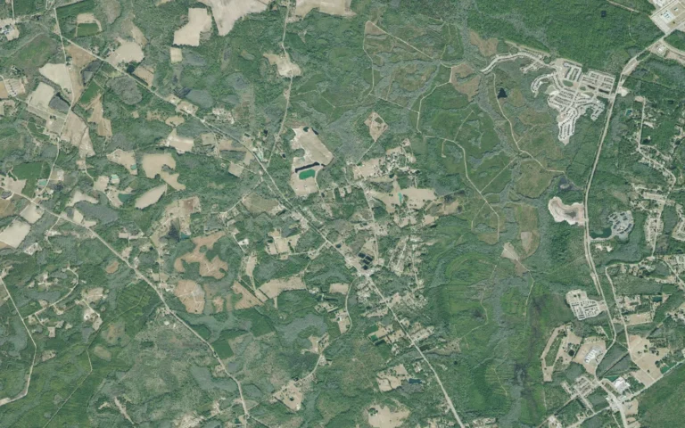Aerial view centered on Gumbranch, Georgia