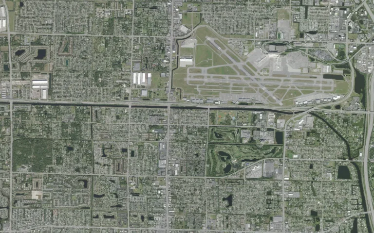 Aerial view centered on Gun Club Estates, Florida