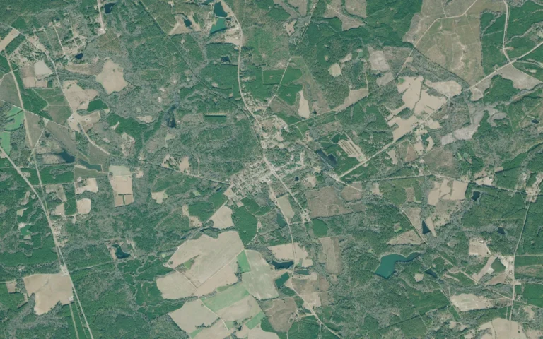 Aerial view centered on Harrison, Georgia