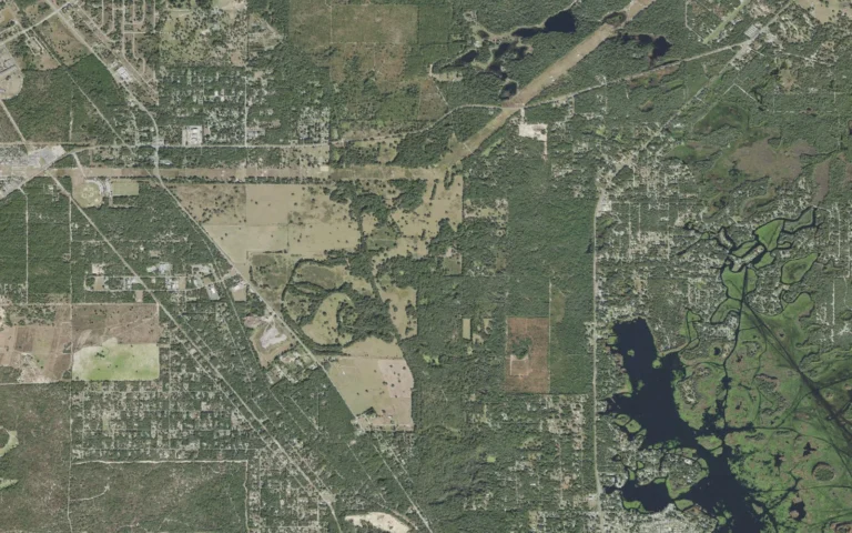 Aerial view centered on Hernando, Florida