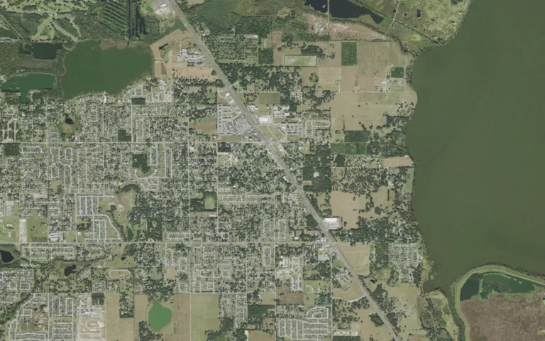 Aerial view centered on Highland City, Florida