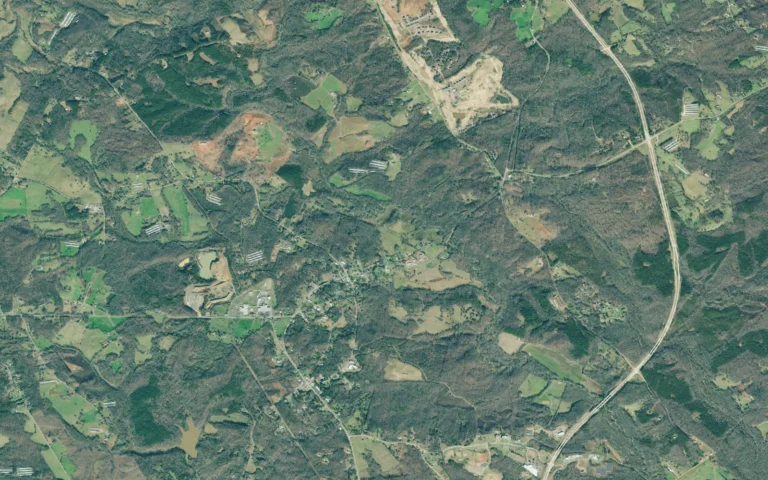 Aerial view centered on Homer, Georgia